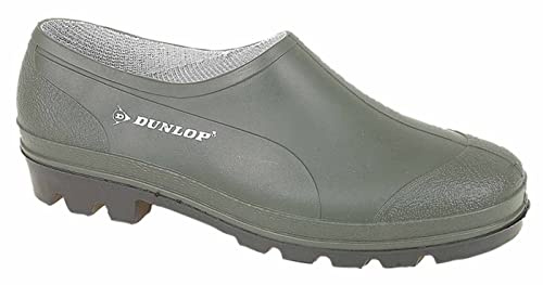 Latest generation unisex waterproof Dunlop garden shoe, Green, 9 UK