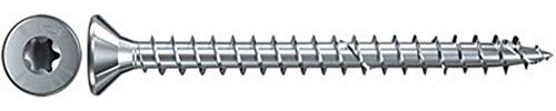 fischer Power-Fast FPF-ST 4,0 x 30 ZPF - Spanplattenschrauben mit Senkkopf und Vollgewinde zum Befestigen von allg. Holzverbindungen, blauverzinkt - 200 Stück - Art.-Nr. 652365