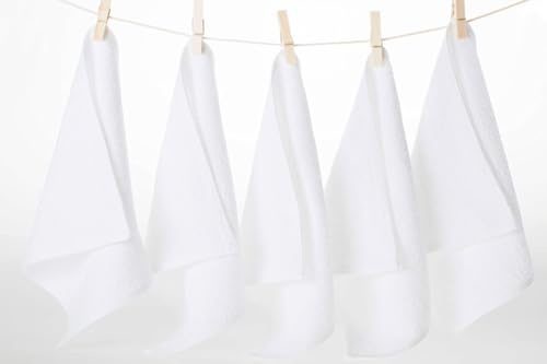 Castejo 1261/10S Seiftuch/10er Pack Seiflappen, Waschlappen, Gesichtstuch,Kompresse aus Frottier Größe 30x30cm, Farbe weiß, 10er Pack SOFORT LIEFERBAR