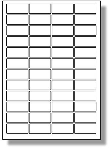 Label Planet® 48 Per Page/Sheet, 5 Sheets (240 MINI Sticky Labels), White Blank Matt Self-Adhesive Plain A4 Address Stickers, for Laser or Inkjet Printer, UK LP48/45, 45.7 x 21.2 MM, All Purpose