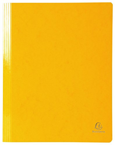 Exacompta 380804B Schnellhefter (Iderama, beschichteter Premium-Manila-Karton, wasserabweisend, 355g, A4) 1 Stück gelb