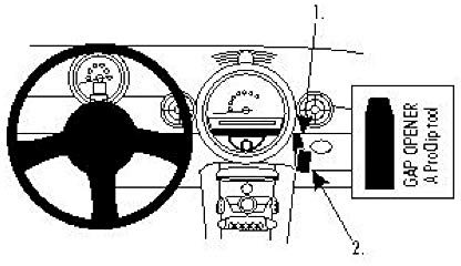 Brodit 854046 ProClip Kfz-Halterung für Mini Cooper 44386 (Angled Mount) schwarz