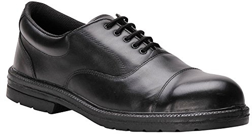 Portwest FW47 Steelite Executive Oxford Sko, S1P, Svart, Storlek 39