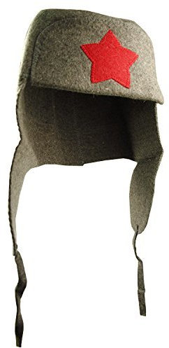 Cappello da sauna Ushanka con cappuccio in feltro a stella per sauna