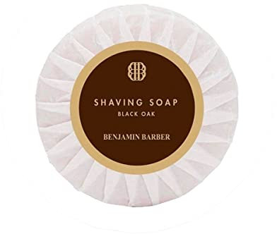 Benjamin Barber Premium Rasierseife Black Oak mit maskulinem Duft - Vegane, handgefertigte Seife für die Rasur mit Rasierhobel & Rasiermesser 50g (1er Pack)