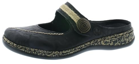 Rieker 46391 - Zoccoli Donna, Nero (Schwarz), 40 EU