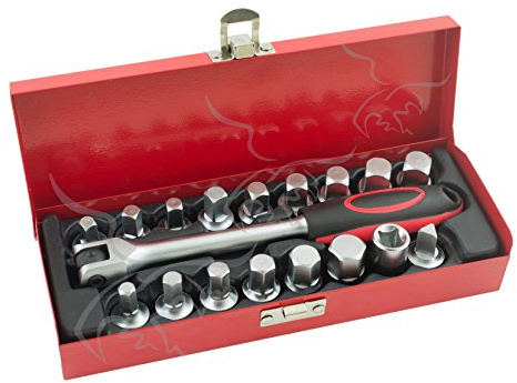 JUEGO DE 18 LLAVES PARA DESMONTAR TAPONES DE CÁRTER