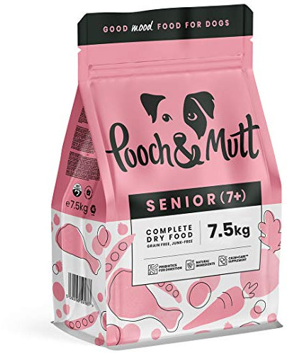 Pooch & Mutt - Senior, Getreidefreies Hundetrockenfutter, Huhn & Superfood Mischung, 7,5 kg