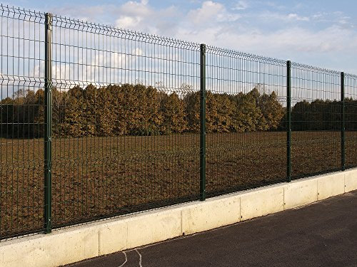 ITALFROM 2309 Mattenzaun-Paneel, Modulbauweise, elektroverschweißtes Metallgitter, Gr. Medium, Grün, 200 x Höhe 102 cm