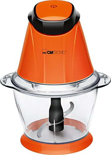 Clatronic MZ 3579 Picadora Multiusos, función Pica-Hielo, 250 W, 1 Liter, plástico, Naranja