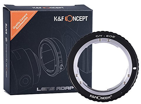 K&F CONCEPT Adaptador de Objetivo C/Y-EOS, Anillo Adaptador de Montura Lente Compatible con Objetivos C/Y Contax/Yashica a Cuerpo deCámara Canon EF EF-S EOS Mount, Anillo Adaptador Manual Lens
