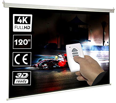 Schermo da proiezione Luxscreen, telo da proiezione, Compatibile con Proiettori per Cinema a Casa, Conferenze (120 Pollici 16:9)