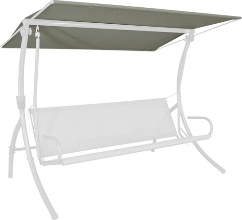 ANGERER Sonnendach für Hollywoodschaukel Primetex beige, 210 x 145 cm | passend für viele 3-Sitzer Hollywoodschaukeln, Schaukeldach Made in Germany, wetterfestes Textilene-Gewebe + Dachstangen