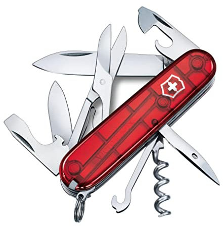 Victorinox, Climber, Coltellino Svizzero, Originale, Multiuso, Campeggio, 14 Funzioni, Lama, grande, Cavatappi
