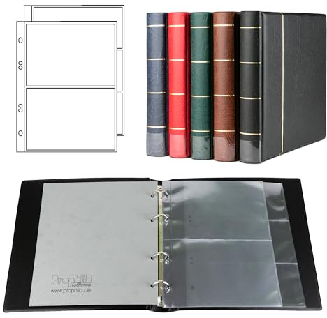 Prophila Collection Banknoten-Album (schwarz) mit 20 Hüllen für 50 Banknoten