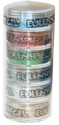 Eulenspiegel 999103 - Polyesterglitzer Classic-Edition, 6 x 6 g, Streuglitzer, Karneval, Halloween, Mottoparty | Streuglitzer für Gesicht & Körper, für Karneval, Festivals & Mottopartys