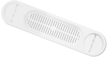 Pure White Plastic Bath Shower Rack with 3 Compartments for Soap, Razors etc