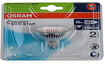 Osram DecoStar Halogen-Reflektor, GU4-Sockel, dimmbar, 12 Volt, 25 Watt - Ersatz für 35 Watt, 36 ° Abstrahlungswinkel, Warmweiß - 2800K