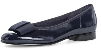 Gabor Damen Basic Geschlossene Ballerinas, Blau (Patent/Rips), 42 EU