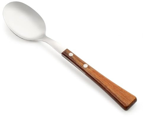 Arcos Cuchara de Postre Acier Inoxydable 18/10, Manche Bois Comprimé, 75 mm, Idéale pour Dessert, Série Manchega, Marron