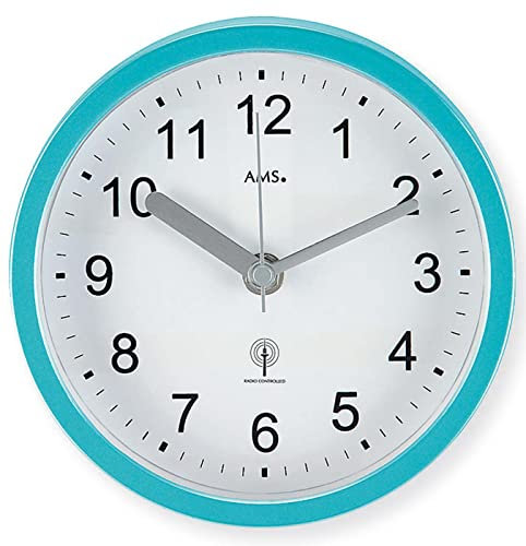 AMS F5921 Funk-Wanduhr, Holz, Mehrfarbig, 24 x 30 x 12 cm