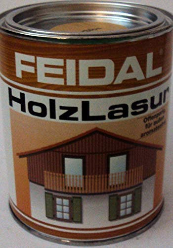 Feidal Holzlasur v. Fachhandel / Holzschutzlasur 2 in 1 schützt vor Moos u. Schimmelbefall / Farbton farblos, 750 ml / Speziallasur äußerst wetter- und lichtbeständig,- stark wasserabweisend (mit Abperleffekt)