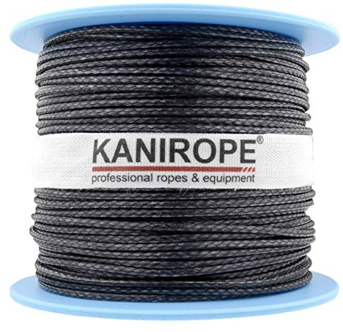 Kanirope® Dyneema Seil PRO 2,5mm 100m Schwarz 12-fach geflochten SK78 verstreckt beschichtet