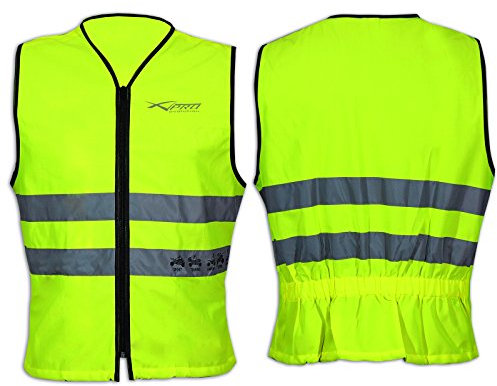 A-Pro Gilet Alta Visibilita' Cartarinfrangnete Giallo Omologato Moto Auto Fluo XL