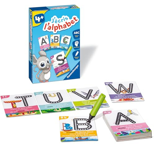 Ravensburger - Juego Educativo - Estoy escribiendo el abecedario - Preparación para la Escritura - Aprendizaje lúdico de Canciones Infantiles - Trazado de Puntos - A Partir de 4 años - 24083