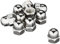 Tuerca de sombrerete hexagonal M8 de acero inoxidable A2 DIN1587 tuerca de tapa alta forma; 25 unidades