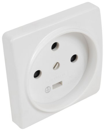 Interrupteur va et vient | Prises electriques Standard | Prise extra plate | Prise murale Socle Prise De Courant 2P+T 20A | Mécanisme + Plaque | Debflex | 703820