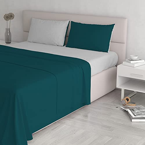 ITALIAN BED LINEN Blå/grå dubbelsäng 250 x 300 cm