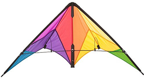 HQ Design - Calypso II Radical, Lenkdrachen Zweileiner Flugdrachen Einsteiger Drachen für Kinder und Erwachsene ab 8 Jahren 59x110cm inkl. 20kp Polyesterschnüre 2x20m auf Spulen 2-5 Bft