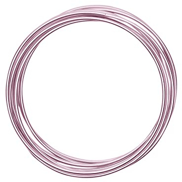 Vaessen Creative Aluminiumdraht, Rosa, 3mm x 3m, Aluminium Wire, Basteldraht, Dekodraht, Floristikdraht Aludraht Schmuck 3 mm x 3 Meter | Biegsam Schmuckdraht Rose, 300 x 3 x 3 cm, 24237-005