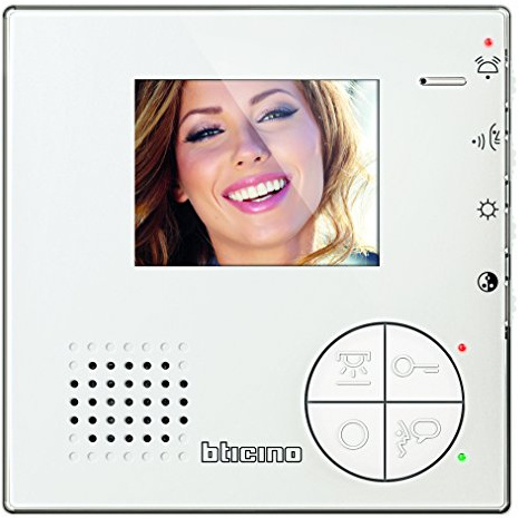 BTicino 344502 Videocitofono 2 Fili Vivavoce a Colori, Bianco