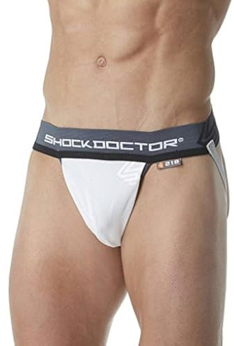 Shock Doctor Men's Core Supporter with Cup Pocket-White, Medium
