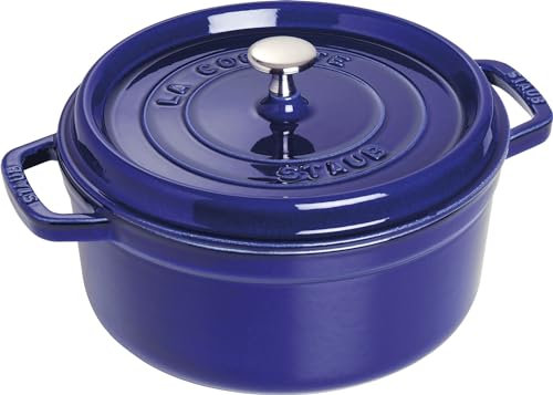 STAUB Gusseisen Bräter/Cocotte, Rund 26 cm, 5 L, Dunkelblau