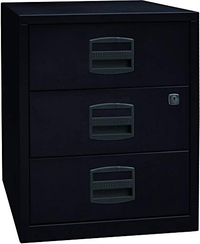 Bisley Home Personal Rollcontainer PFA: mit 3 Schublade/Bürocontainer/Rollwagen Gebrauch für Schreibtisch, Akten, Dokumente, Schreibwaren Maße: 40 x 41.3 x 52.8 cm