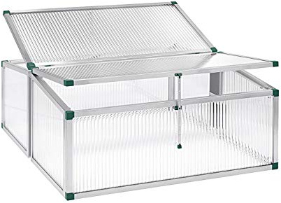 Beckmann FT4 Frühbeet Typ Allgäu Modell 4 Größe 2 – Extrem Stabil: Hagelfeste 16mm Platten – Made in Germany – UV-Schutz—Premium Aluminium Mini-Gewächshaus – 123x136 cm