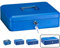 ARREGUI Elegant C9245 Caja Caudales con Llave para Contar y Transportar Dinero | Caja de Seguridad de acero con bandeja interior | Caja fuerte portatil 30 cm de ancho | Color Azul