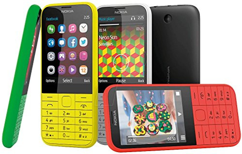 Nokia A00019213 225 Mobiltelefon (7,10 cm (2,8 Zoll) Display, 2 Megapixel Kamera, Micro-USB 2.0, Bluetooth 3.0, mini-SIM, UKW-Radio) schwarz