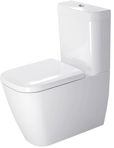 Duravit Stand-WC-Kombi, Tiefspüler Happy D.2 36,5x63cm, 4,5 l, Abg. waag./skr., weiß