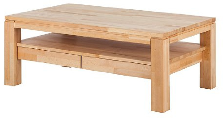 Robas Lund Couchtisch Massivholz Wohnzimmertisch Kernbuche, Gordon, BxHxT 115 x 70 x 45 cm