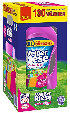 Weißer Riese Color Gel, 1er Pack (1 x 130 Waschladungen)