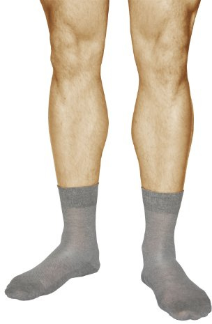 vitsocks Calcetines de Verano Primavera Lino Algodón Hombre (3 PARES) Finos Transpirables, gris, 39-41