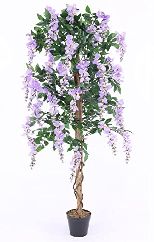 Künstlicher Goldregen Baum 150cm mit violetten Blüten