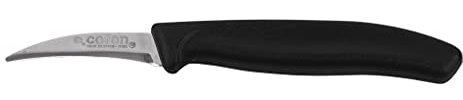 Cofan Cuchillo de Recolección | Pack de 12 Unidades | Modelo puntilla curva | Medida de la hoja 6 cm | Mango de Color negro