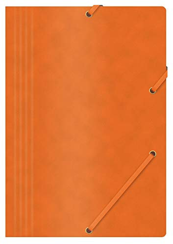 OFFICE PRODUCTS Mappe mit Gummiband Presspan/Karton A4 390 GSM, orange, A4