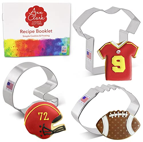 Ann Clark 3-Pc. Football Cookie Cutter, Football, Helmet, Jersey