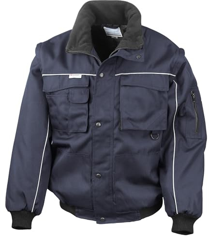 Résultat Re71 a Work-Guard Housse à Fermeture Éclair Robuste Veste Pilote Moyen Bleu Marine/Bleu Marine